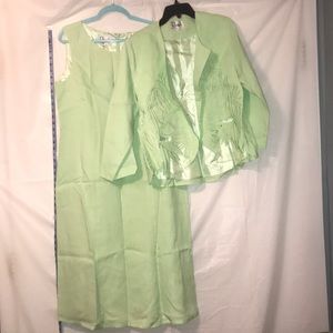 Sz 14 Linen Suit by Eliza (2 Piece)
